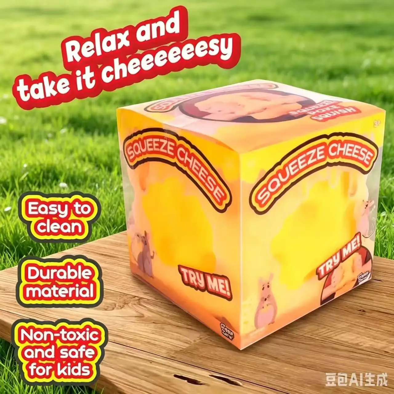 Squishy Bloc de Fromage Anti-Stress