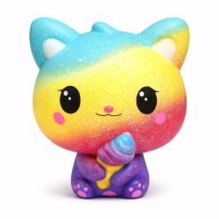 Squishy Chat Arc en Ciel