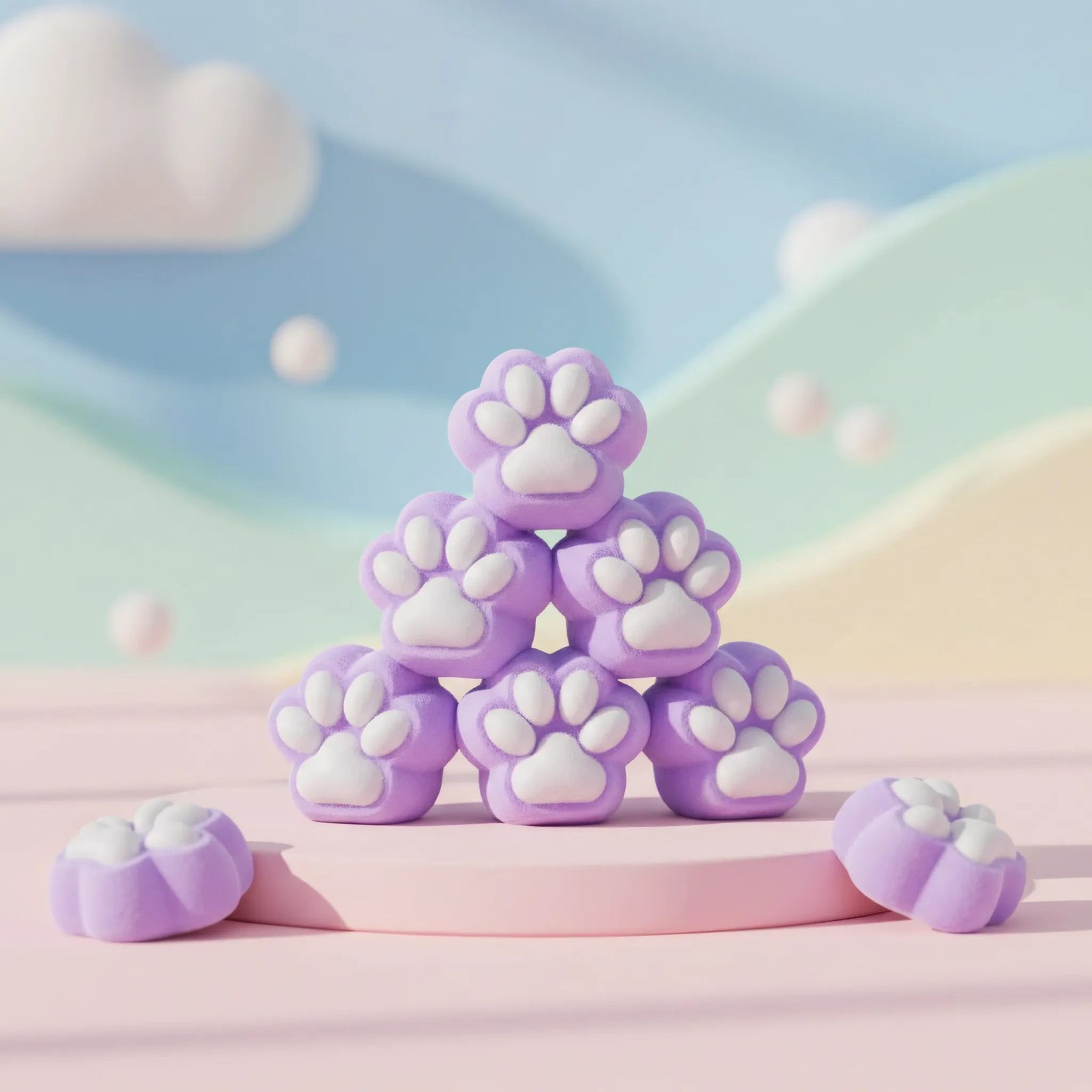 Squishy Patte de Chat Poilu – Image 3
